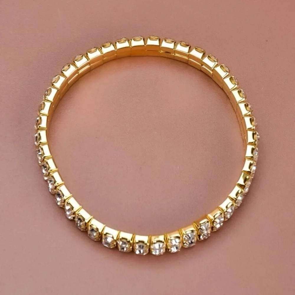 Glamorous Gold/Silver Rhinestone Bracelet